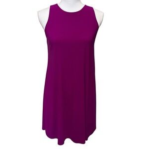 Lauren Ralph Lauren Purple A-Line Swing Sleeveless Jersey Knit Dress Size 4 Work
